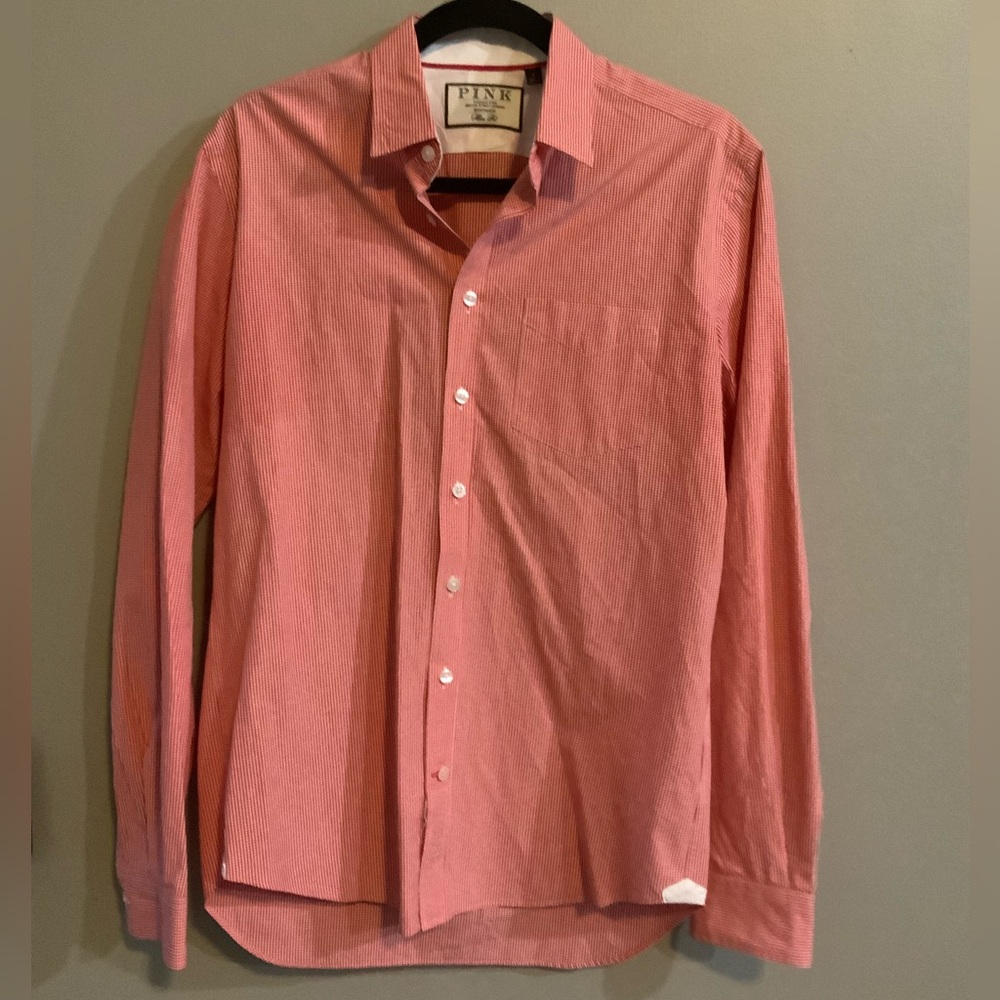 Thomas Pink slim fit button up shirt size small.